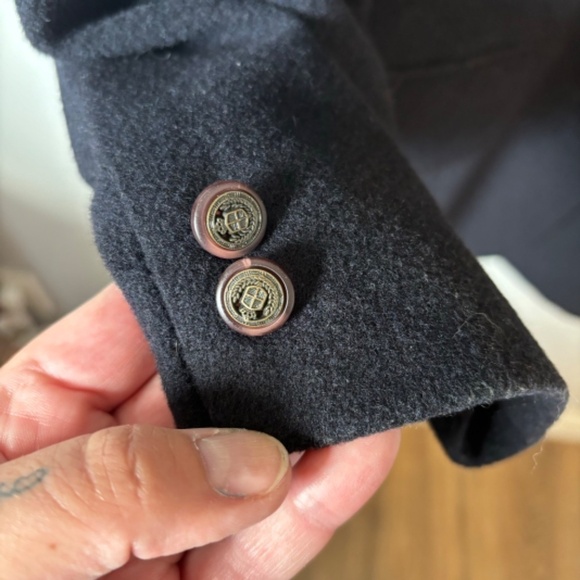 Career Moves Vintage Women's Black Wool and Cashmere Blazer SZ 11-12, 1980s - Picture 5 of 9